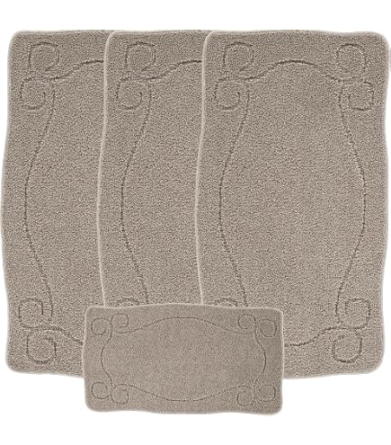 Emmahome ROMANY GYPSY WASHABLE NO SLIP 4PCS MAT/RUG SET, CARAVAN/MOBILE HOME TOURER SIZES, 67X120CM, SUNFLOWER Smart (Yellow