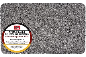 ‎ASTRA Astra Schmutzfangmatte innen waschbar 90x150 cm – Sauberlaufmatte anthrazit 100% Baumwolle Matte - Entra SAUGSTARK - rutschfeste Fußmatte pflegeleicht