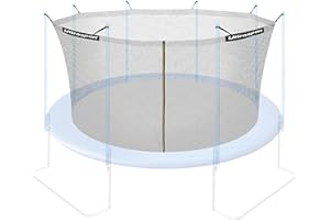 Ultrasport Filet sécurité pour Trampolines Jardin, Convient aux Trampolines Ø 180-430 cm, Accessoires Trampolines, Filet Remplacement avec Fermeture éclair, résistant UV, Hauteur Filet Environ 180 cm