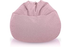Aiire Sofa Puff Salon Moderno - [100x75] Sillon Puf Gigante XXL con Relleno Incluido para Habitacion Juvenil o Adolescente - Bean Bag Chair Gamer - Puffs Infantiles de Diseño Rosa