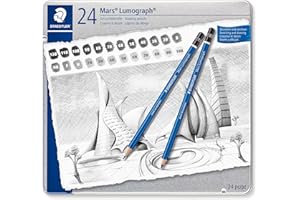 Staedtler Mars Lumograph 100 G24 Pack de 24 lápices de dibujo de distinta dureza (Paquete de 1)