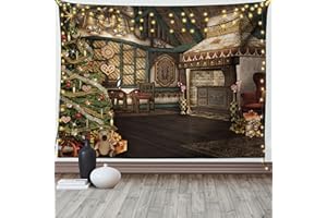 ABAKUHAUS Natale Arazzo, Inverno Celebrazione, Tessuto Parete Appeso Decorazione per Camera da Letto, Soggiorno, dormitorio, 230 x 140 cm, Talpa Marrone