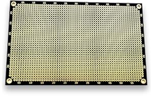 PROTOPATCH® Premium Lochrasterplatine | Lochrasterplatte | Leiterplatte | Lochplatine | Prototype PCB Board | Euro-Platine | 160 x 100 mm | Doppelseitig | Runde Pads | Schwarz | PTH | 2,54 mm
