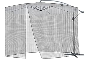 MT MALATEC Zanzariera per ombrellone, con chiusura lampo, 12266, dimensioni: 3,5 m