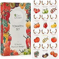 Tomaten Samen Set mit 12 Sorten Tomatensamen für Garten und Balkon: Premium Tomaten Anzuchtset – Köstliche, bunte und…