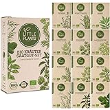 Nachhaltiges BIO Kräuter Saatgut-Set von Little Plants | 12 samenfeste Sorten | In Graspapier verpackt | Klimaneutral | Kräut