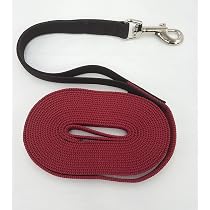 Elropet Flex Fährtenleine 30 M – Mit Ruckdämpfer, 20 Mm Breit, Weinrot, Für Hunde