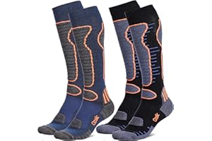 Ozaiic Merino Wollsocken Skisocken für Damen & Herren, Atmungsaktive Kompressionsstrümpfe Thermosocken, Warme Dicke Wintersocken Kniehoch für Outdoor-Sport, Snowboarden