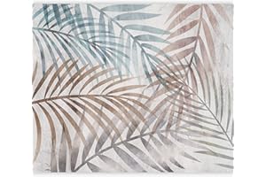 murando Carta da parati Foglie tropicali 300x210 cm Fotomurali in TNT Murale alla moda Decorazione da Muro XXL Poster Gigante Design Carta per pareti Palma beige blu b-A-0763-a-a