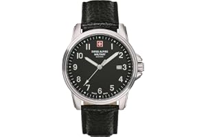 Swiss Alpine Military herrklocka analog kvarts 7011.1 läder