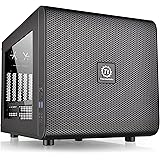 Thermaltake Core V21 SPCC Micro ATX, Mini ITX Cube Gaming Computer Case Chassis, Small Form Factor Builds, 200mm Front Fan Pr