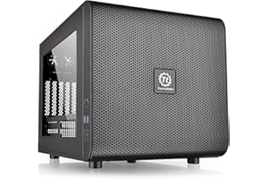 Thermaltake Core V21 SPCC Micro ATX, Mini ITX Cube obudowa komputerowa do gier, mała konstrukcja współczynnika kształtu, 200 mm przedni wentylator wstępnie zainstalowany, CA-1D5-00S1WN-00 czarny