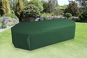 Bosmere Protector 6000 | Rectangular Garden + Chairs Table Cover | L 320cm W 190cm H 94cm | 100% Waterproof, UV Protected, Heavy Duty 600D | 6 Year Guarantee | C537