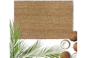 Carpido Wycieraczka kokosowa, 40 x 60 cm, bardzo wytrzymała – 16 mm, "zrób to sam", mata kokosowa, naturalna, antybakteryjna, przyjazna dla środowiska