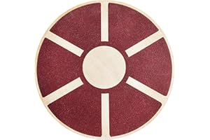 FITVIDS Signature Fitness Planche d'équilibre antidérapante en bois de 39,5 cm de diamètre avec rotation à 360° pour l'entraînement de stabilité, plusieurs couleurs