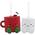 Hallmark Better Together Hot Cocoa and Marshmallow Magnetic Christmas Ornaments, Set of 2 (0001HGO3027)