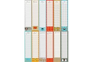 CALENDRIER EVENEMENT Calendrier perpétuel | Poster Dates importantes & Anniversaires illustré | Affiche multicolore inscriptible | Idée cadeau de fête personnalisé | Décoration murale Format A2