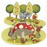 DMC Creative world The Fabulous Forest Munchtime Cross Stitch Kit, Cotton, Multi-Colour