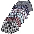 Bonjour - Mens Everyday Essentials Multipack Classic loose fit Woven Boxer Shorts for Men - 6 pack - Cotton Breathable Underwear Briefs, Mens Boxers Shorts S, M, L, XL, XXL, 3XL, 4XL, 5XL