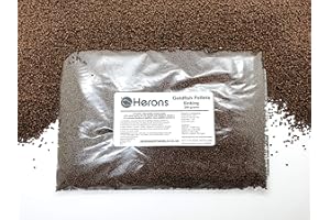 HERONS - Goldfish Pellets, Sinking Pellets for All Goldfish Varieties and Koi Fry - Multi-ingredient with Wheat Germ, Lecithin and Stabilised Vitamin C - High Protein - 200 grams