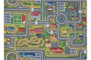 RUGSX Tapis Rebel Roads - Tapis Moderne à Poils Courts en Gris, Facile d'entretien, certifié Oeko-Tex, antidérapant 140x200 cm