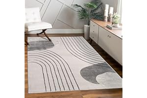 PACO HOME Tappeto Soggiorno Camera da letto moderno a pelo corto lucido motivo palma disegno floreale geometrico effetto alto-basso 3D, Dimensione:160x230 cm, Colore:Grigio 4