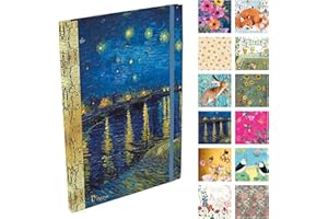 THE GIFTED STATIONERY CO. LTD. TGSC | Van Gogh Starry Night A4 Notebook | Journal Notebook Lined to Unleash Creativity | Premium Journals for Women, Students and Professionals | Inspiring A4 Lined Notebooks for Women