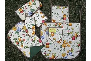PAGO POCO Set Guantone+Coppia Presine+Canovaccio Fantasia Frutta E Limoni .Made in Italy.100% Cotone Novita' 2022!!! (Coppia Presine)