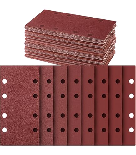 Wadafen Schleifpapier Set 40 Blatt - Klett 93x185mm Für Schwingschleifer