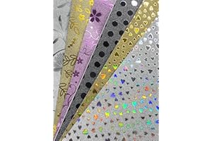 Syntego 12 Sheets A4 Self Adhesive Glitter Paper – Sparkly Non Shed 80gsm Sticky Back Cardstock Craft Sheets for Cutting Machines, Scrapbooking & Card Making