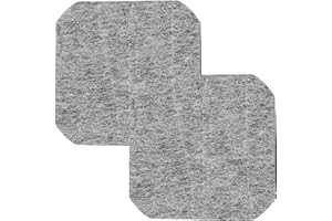 vhbw 2x Filtre à charbon actif compatible avec Tefal Super Classic 1000 Friteuse - 12 x 12 x 0,8 cm