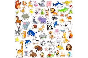 SPRITEGRU 60 Stück Tiermagnete,Kühlschrankmagnete, perfekt für Kleinkinder und die Vorschulerziehung geeignet, (Englische Ver.)