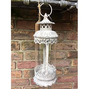 Sierlantaarns Hange Windlicht Laterne Glas Metall Garten Deko Shabby Vintage Landhaus Antik Tuin En Terras Monokl Online