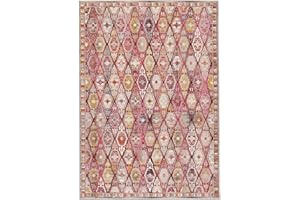 RugVista Nenax, Outdoor Tapis, à Poils Courts, rectangulaire, 140 x 200 cm, Tapis d'extérieur, résistant aux UV, résistant à l'eau, idéal pour Balcon, Cour, Jardin et terrasse, Rouge/Rose