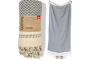 Luum® Bath Towel Large 90 x 200 cm Hammam Towel Sauna Towel Hand Towel Yoga Towel Shower Towel Beach Towel Sauna Towel Travel Towel Turkish Peshtemal Towels, Women Men, 100% Cotton, Navy