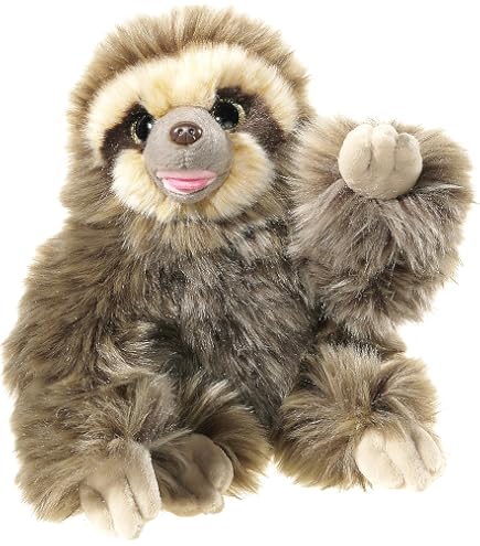 Wild Republic Pocketkins Eco Rainbow Faultier – 12 Cm Plüschtier Aus Recycelten Materialien, Nachhaltig & Kuschelig