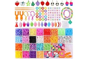 KOKOBOX Elastici Per Braccialetti Kit Con Gancetti 1700pz Kit Braccialetti Fai Da Te Bambina Perline Per Braccialetti Bambini Bracciale Elastici Colorati Loom Bands Kit Kit Colorati Per Creare Gioielli