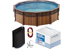 YANKEE POOL PILLOW Yankee - Runde Pool Laubschutznetz 720 cm, 0,4 cm Masche, Schutznetz für Aufstellpools, hält Blätter & Schmutz fern, reißfeste Anti-Verstopfungs-Mesh