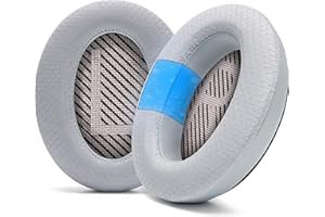 WC FreeZe QC35 — chłodzące żelowe nauszniki do słuchawek Bose QC35 i QC35ii (QuietComfort 35) i inne | Oddychająca tkanina sportowa, żel chłodzący, bardzo gruba i chłodniejsza na dłużej | Silver