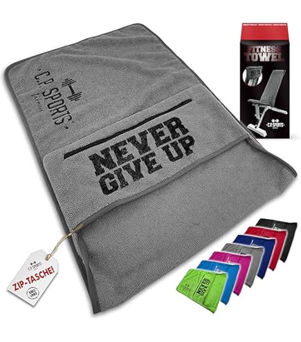 JELEX "100FIT" Serviette De Fitness Avec Une Poche Zippée Turquoise