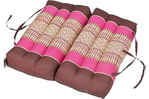 HANDELSTURM THAIKISSEN Faltbares, festes Kapok-Sitzkissen 40x40x7 cm von HandelsTurm - Ideal für Unterwegs, Meditation, Yoga & Entspannung, natürlich & nachhaltig