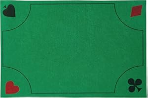 MISTER GADGET JE5276 Spielunterlage, für Kartenspiele, zufälliges Modell, grün, M