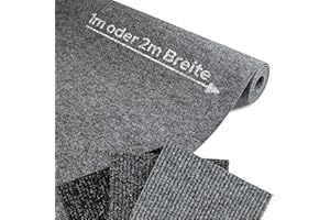 PRIMAFLOR - IDEEN IN TEXTIL Campione con Etichetta Moquette Agugliata GLADIATOR - Grigio Difficilmente Infiammabile B1 | Moquette al Metro in Feltro Agugliato con Struttura a Strisce | Moquette Agugliata su Misura