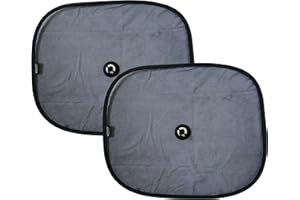 EZIMOOV Pare-Soleil Voiture Ezi Sun Stoppers, Rétractable avec Ventouses, Plastique Recyclé