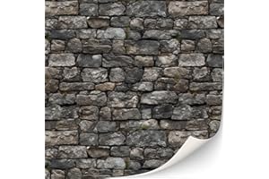 TEXTURKONTOR 3 hojas autoadhesivas de pared de ladrillo para casas de muñecas, escala 1:12 (Cottage)