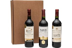 ‎FABELHAFTE GESCHENKE Geschenkset Bordeaux | 3 hochwertige französische Rotweine aus Bordeaux mit Goldmedaillen-Prämierung trocken