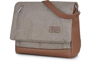 ABC Design Wickeltasche Urban - Crossbody Bag mit Baby Zubehör – Messenger Bag - großes Hauptfach - breiten Schultergurt - Farbe: nature