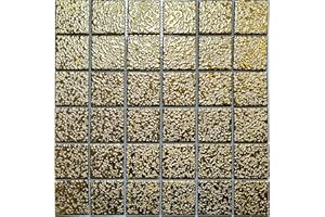 CONWIRE Tapis mosaïque en céramique - Couleur : doré martelé