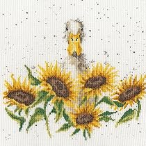 Bothy Threads Kreuzstich-Set „Kleines Flüstern“ – 26x26 Cm, Mit Stoff, Garn & Nadel, Zählmuster