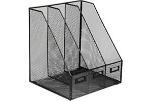 Osco Porte-magazines en maille métallique Noir